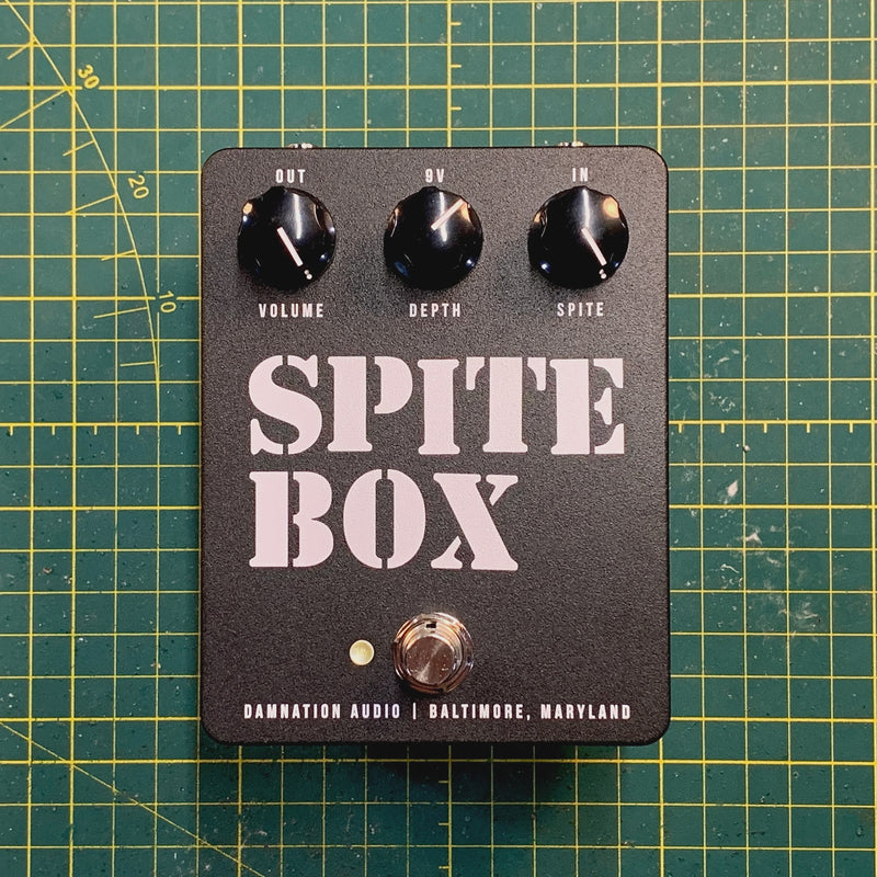 heaviest fuzz pedal Damnation Audio Spite Box Heaviest Fuzz on Earth