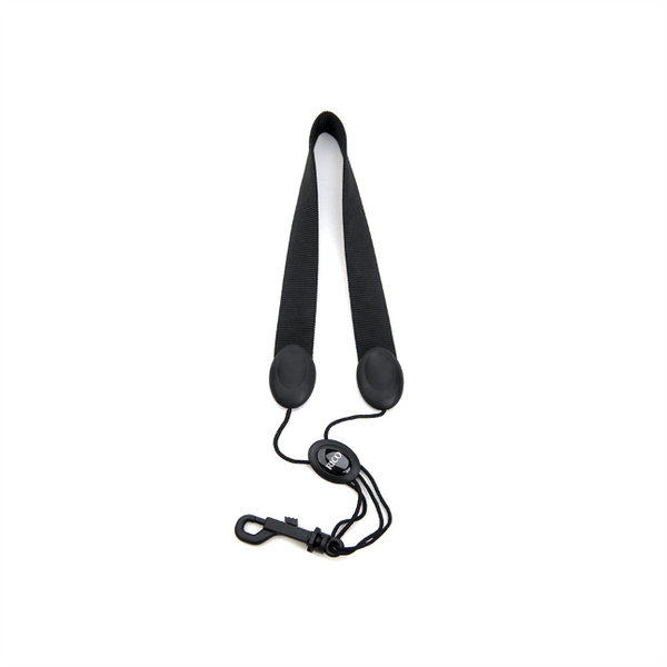 Rico Fabric Sax Strap (Black) with Plastic Snap Hook