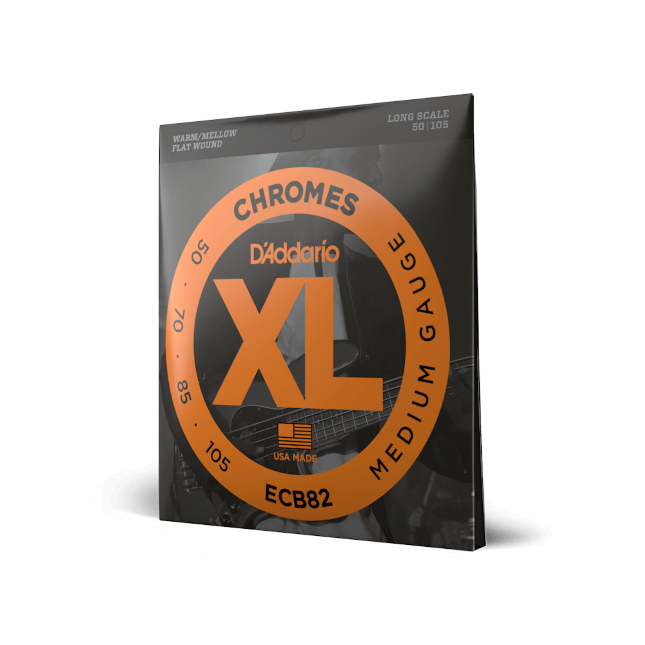D'addario ECB82 Chromes Flat Wound Medium Bass Strings