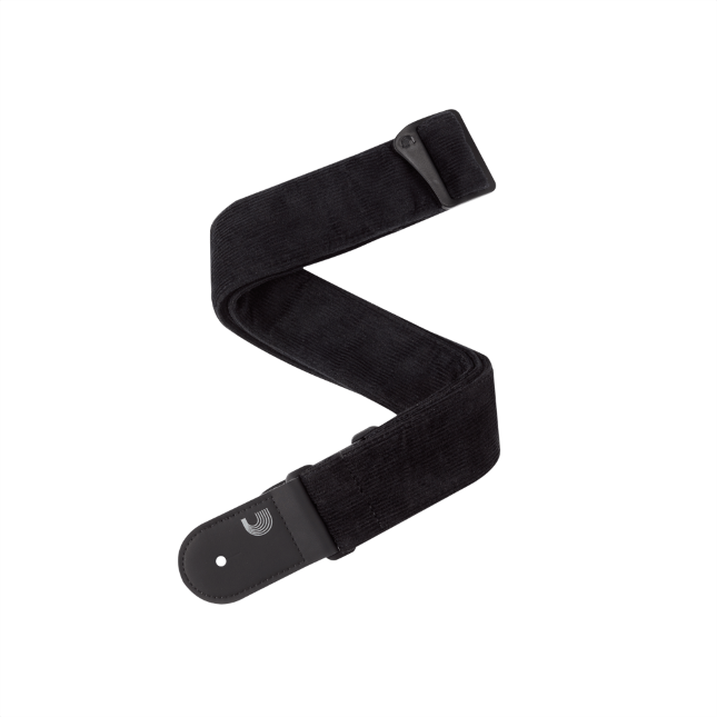D'Addario Corduroy Woven Guitar Strap Black