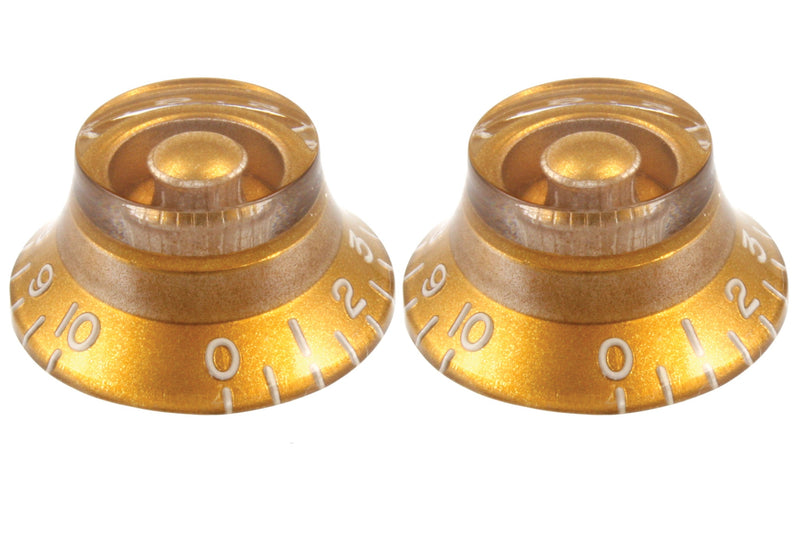 Set of 2 Gold Bell Knobs