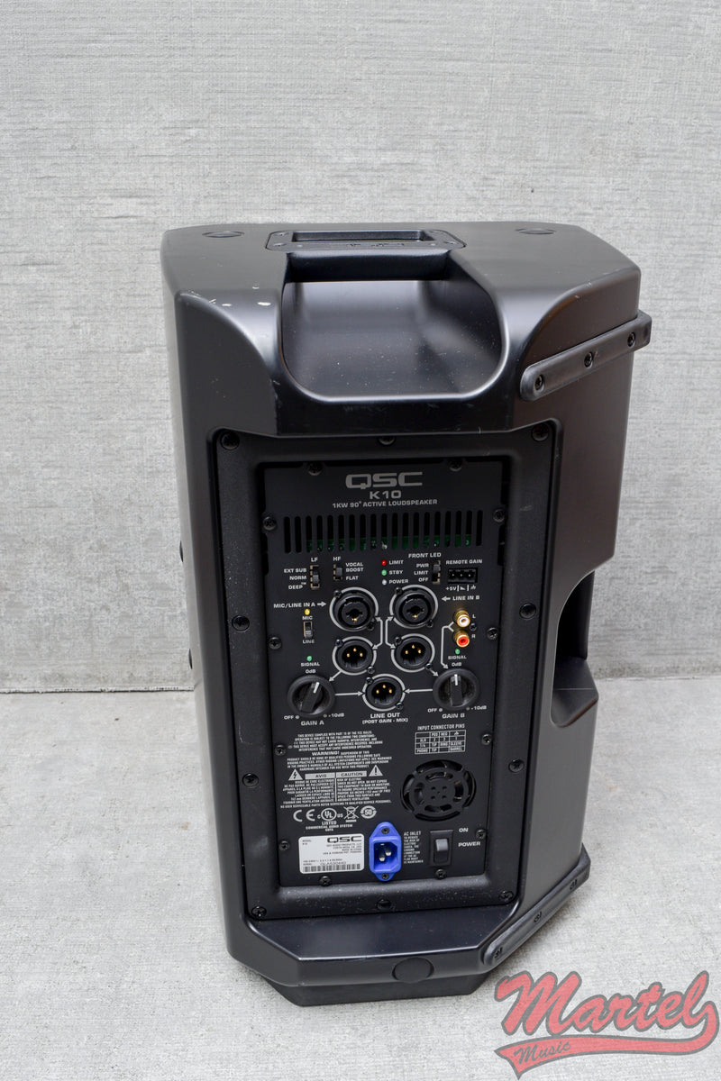 Used QSC K10 1000-watt powered PA speaker (SN:2)