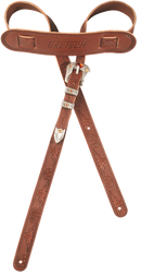 Gretsch Tooled Vintage Leather Guitar Strap, Walnut