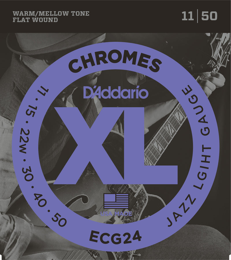 D'Addario ECG24 XL Chromes Flat Wound Strings