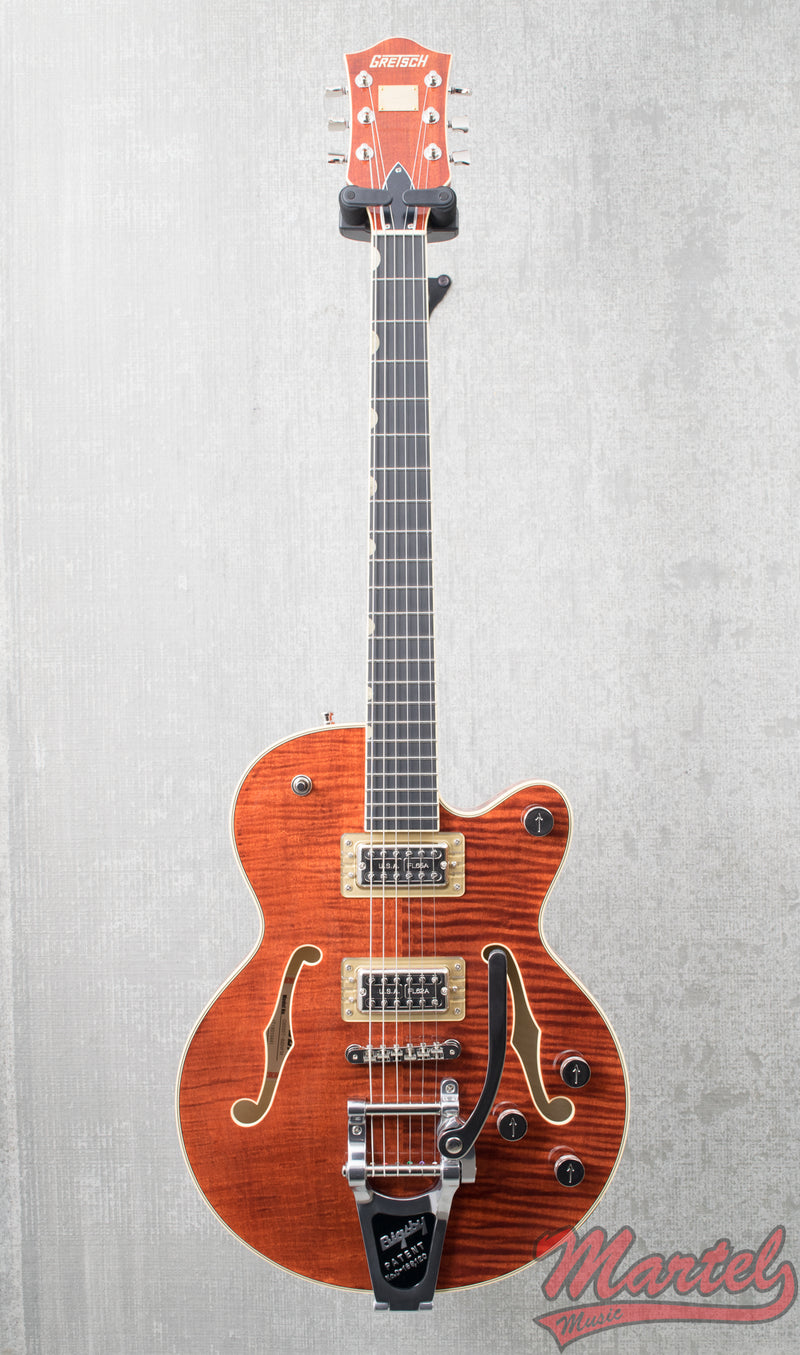 Gretsch G6659TFM Players Edition Broadkaster Jr. Center Block Single-Cut Flame Maple, Bourbon Stain