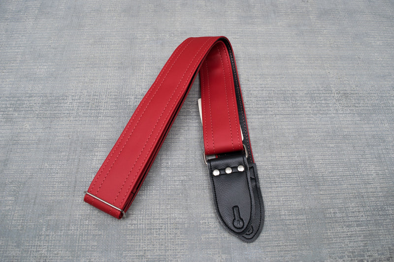 Couch All Red Double Stitch Guitar Strap
