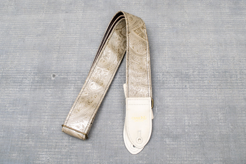 Couch Paisley Ivory Guitar Strap w/ Aged Bronze Hardware