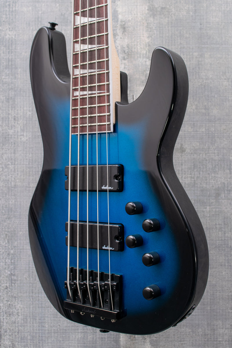 Jackson JS Series Concert Bass JS3V Metallic Blue Burst