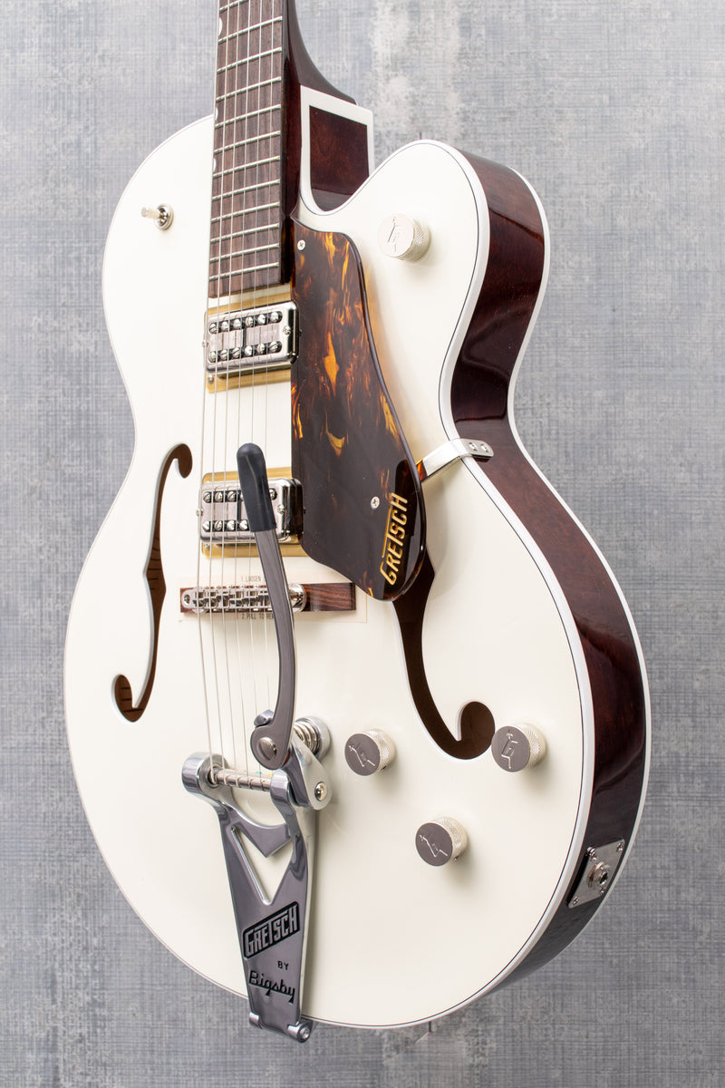 Gretsch  G6118T Players Edition Anniversary Hollow Body with String-Thru Bigsby Two-Tone Vintage White/Walnut Stain