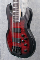 Jackson JS Series Concert Bass JS3VQ Transparent Red Burst