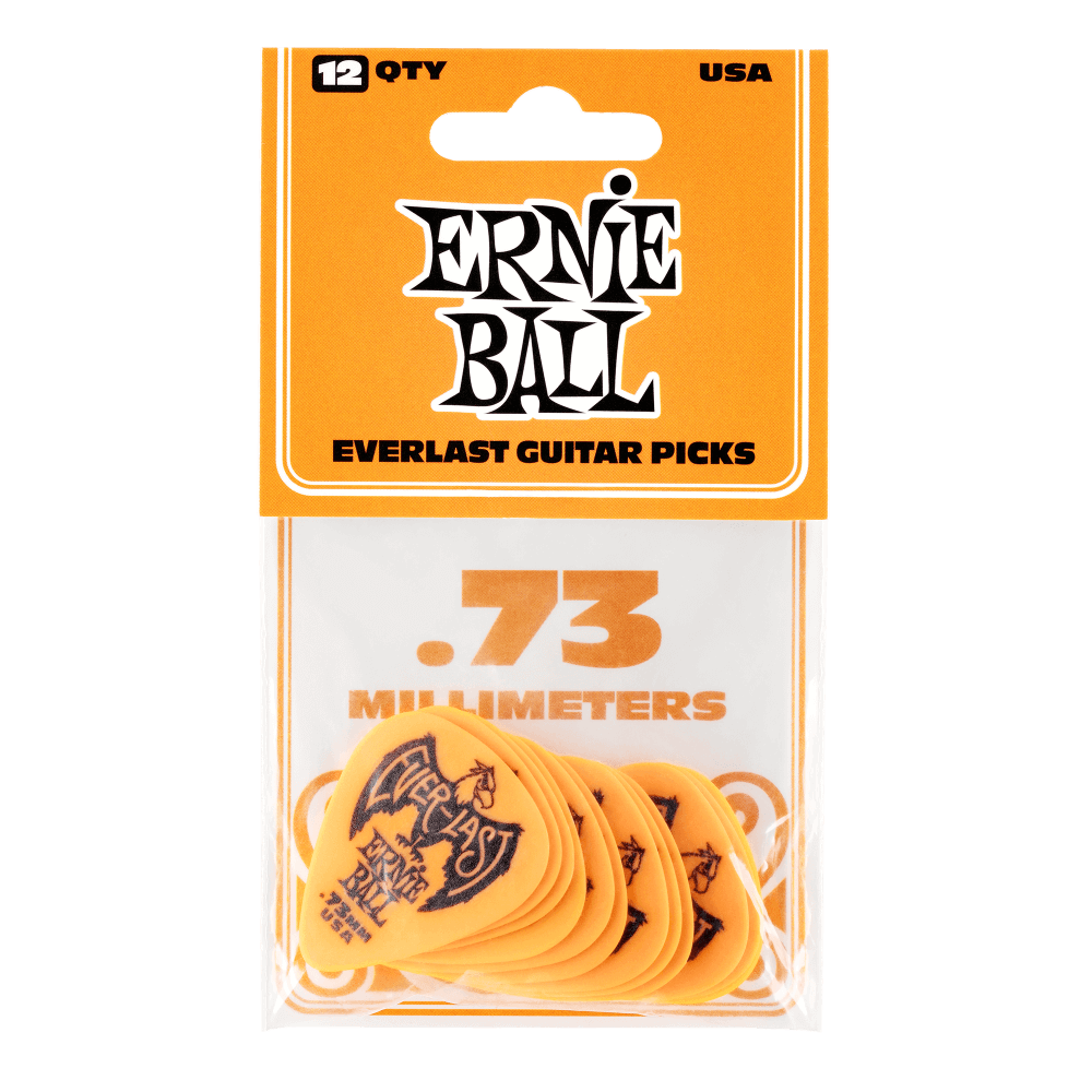 Ernie Ball Everlast Picks .73MM Orange 12 Pack