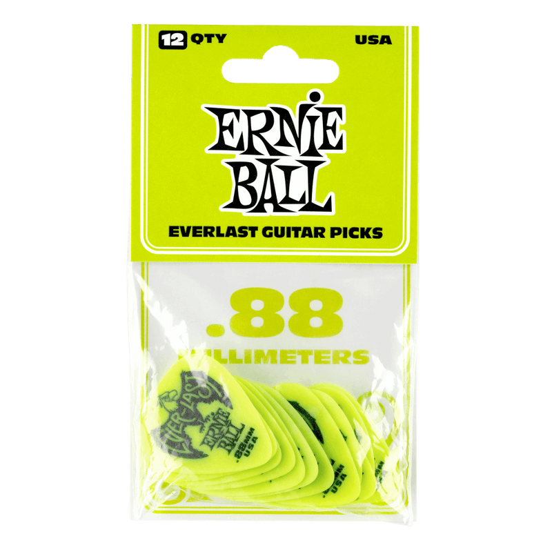 Ernie Ball Everlast Picks .88MM Green 12 Pack