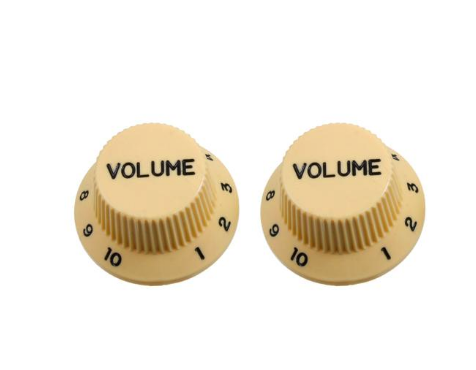 Set of 2 Volume Knobs for Stratocaster - Cream