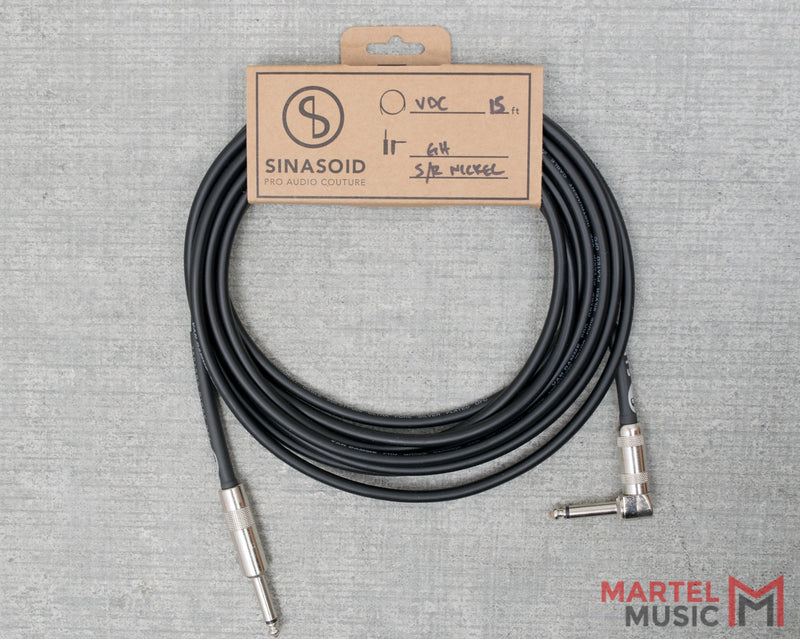 Sinasoid Van Damme Classic XKE Instrument Cable 15FT S/R- Black