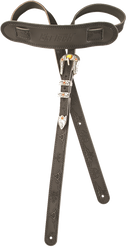 Gretsch Tooled Vintage Leather Guitar Strap, Black