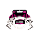 Ernie Ball 12" Flat Ribbon Patch Cable 3 Pack White