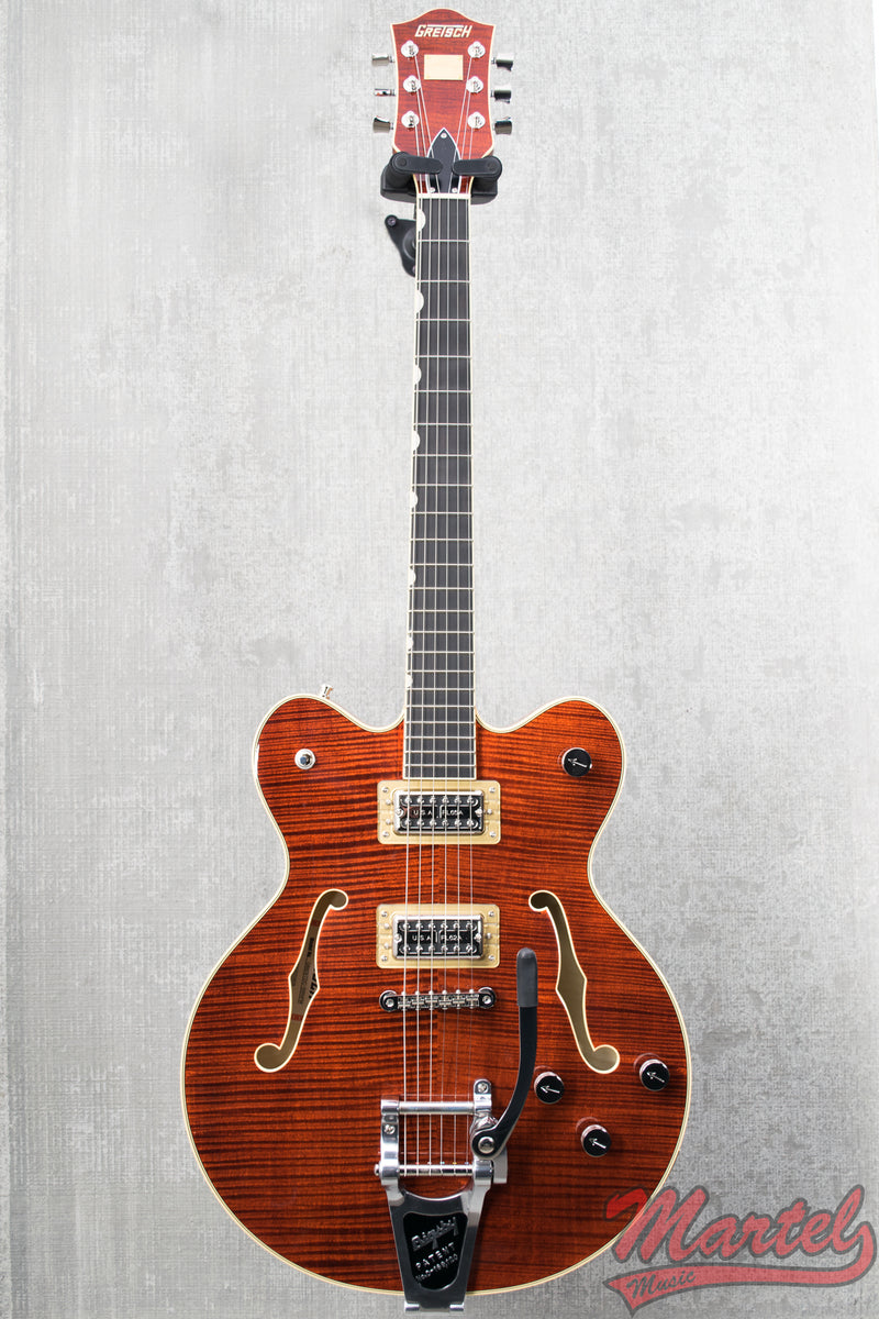 Gretsch G6609TFM Players Edition Broadkaster Center Block Double-Cut w/Bigsby Flame Maple Bourbon Stain