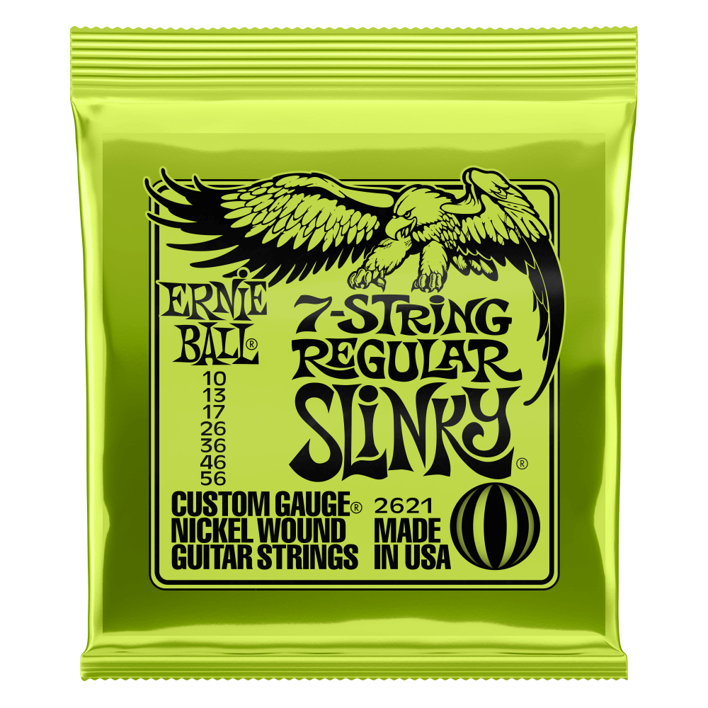 Ernie Ball Regular Slinky 7-String Nickel Wound Electric Guitar Strings - 10-56