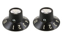 Set of 2 Black Amp Knobs