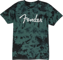 Fender Spaghetti Logo Tie-Dye T-Shirt, Blue, M