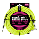 Ernie Ball 10' Straight/Angle Instrument Cable Neon Yellow