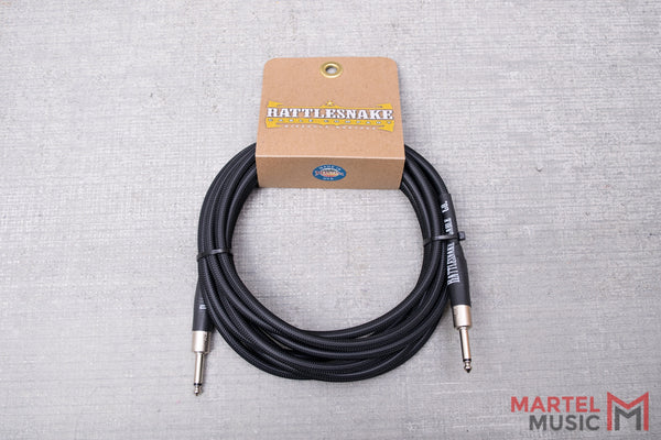 Rattlesnake Cable 15' Standard in Black Straight Plugs