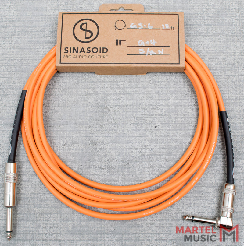 Sinasoid Canare GS-6 Orange 12" Instrument Cable