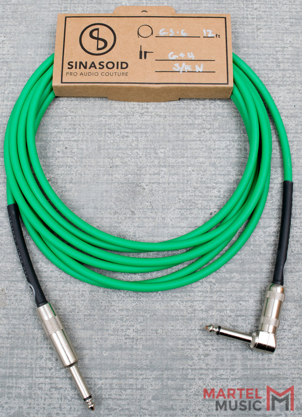 Sinasoid Canare GS-6 Green 12" Instrument Cable
