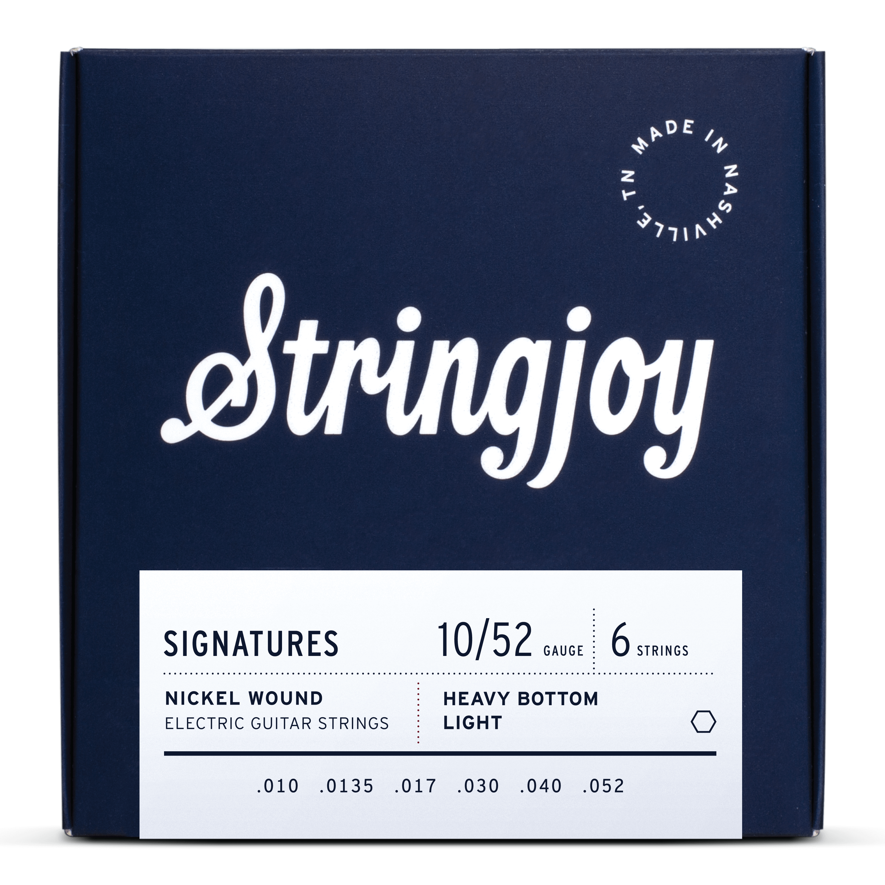 Stringjoy Signatures Heavy Bottom Light Gauge (10-52) Nickel Wound Electric Guitar Strings