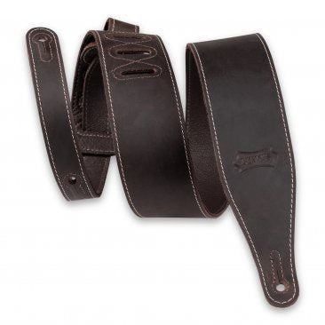 Levy's 2.5" Pull-Up Butter Leather Guitar Strap - DBR