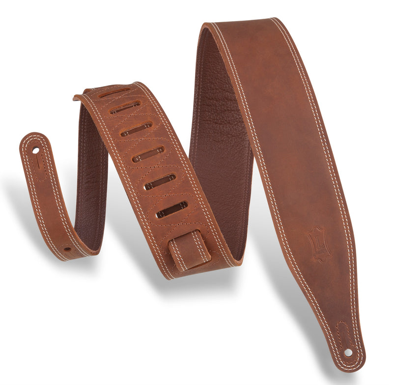 Levy's M17BDS-BRN Wide Garment Leather Guitar Strap