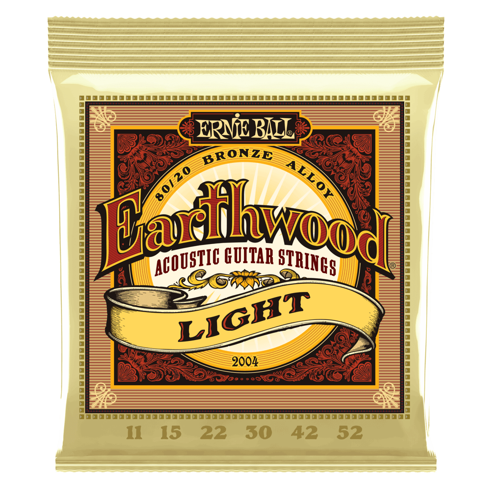 Ernie Ball Earthwood Light 80/20 Bronze Acoustic Strings 11-52