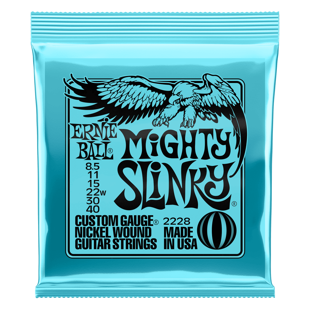 Ernie Ball Mighty Slinky Nickel Wound Electric Guitar Strings 8.5- 40 Gauge