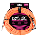 Ernie Ball 25' Braided Straight/Angle Instrument Cable Neon Orange