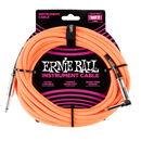 Ernie Ball 18' Braided Straight/Angle Instrument Cable Neon Orange