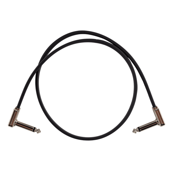 Ernie Ball Flat Ribbon Patch Cable 24in Black Single