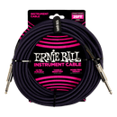 Ernie Ball 25' Braided Straight/Angle Instrument Cable Purple Black