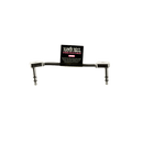 Ernie Ball Flat Ribbon Stereo Patch Cable 3in Black Single