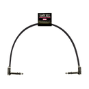Ernie Ball Flat Ribbon Stereo Patch Cable 12in Black Single