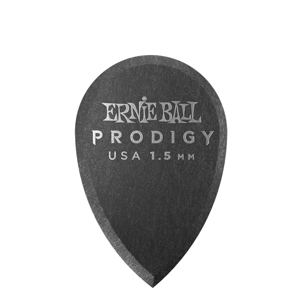 Ernie Ball 1.5MM Black Teardrop Prodigy Picks 6-Pack