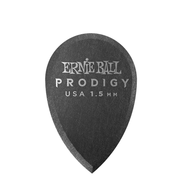 Ernie Ball 1.5MM Black Teardrop Prodigy Picks 6-Pack