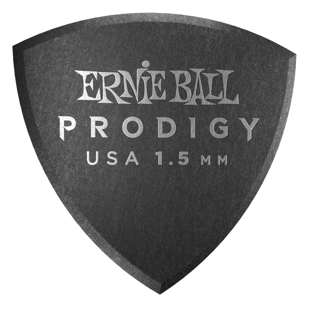 Ernie Ball 1.5MM Black Large Shield Prodigy Picks 6-Pack