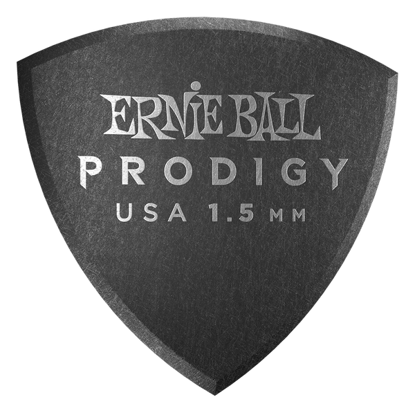Ernie Ball 1.5MM Black Large Shield Prodigy Picks 6-Pack