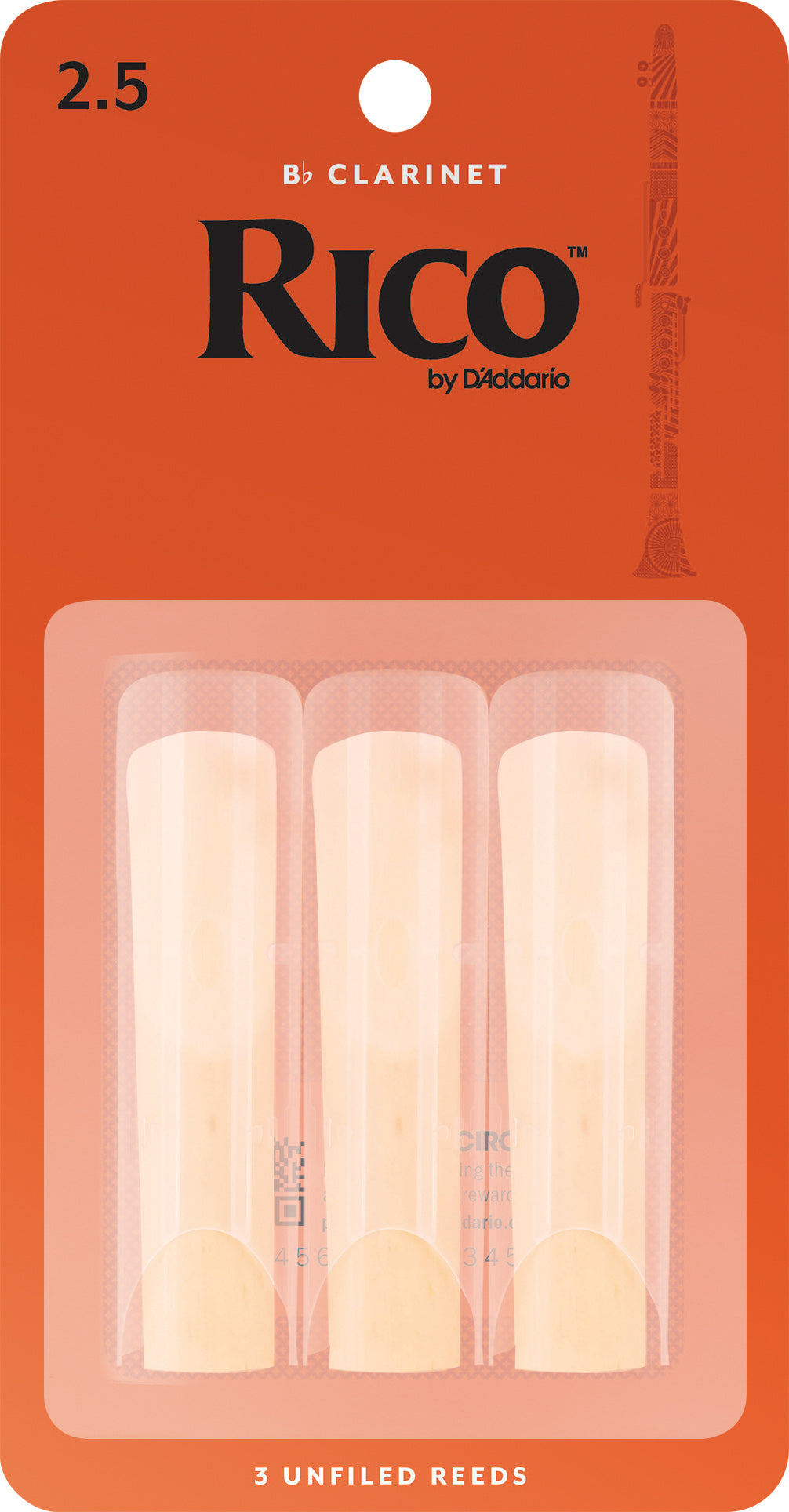 Rico Bb Clarinet Reeds 3-Pack