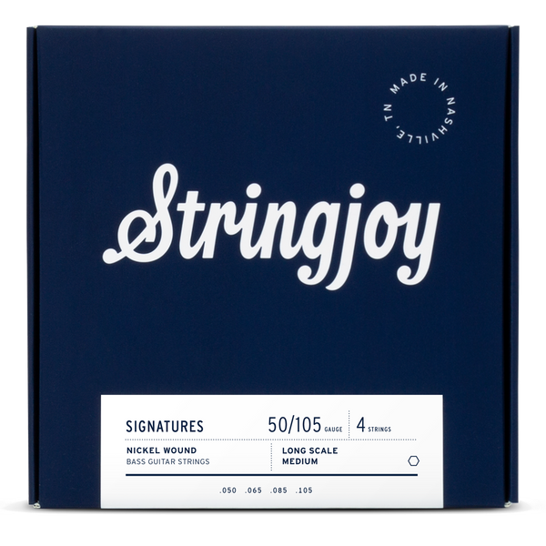 Stringjoy Signatures Medium Gauge (50-105) 4 String Nickel Wound Bass Guitar Strings