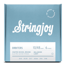 Stringjoy Orbiters Balanced Light Gauge 10-48 Coated Nickel Wound Electric Guitar Strings