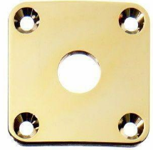 AP-0633 Square Jackplate for Les Paul - Gold