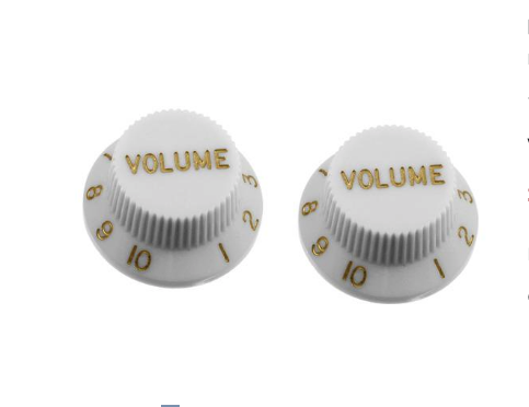 Set of 2 White Volume Knobs