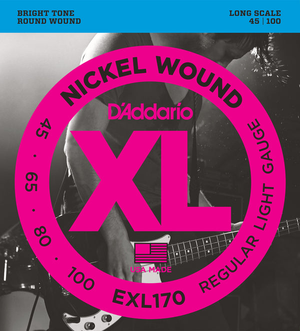 D'addario EXL170 XL Nickel Wound Light Bass Strings