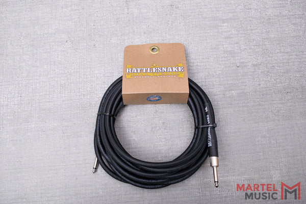 Rattlesnake Cable 20' Standard in Black Straight Plugs